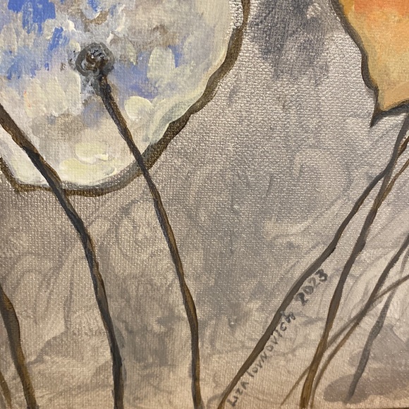 Original Painting on canvas ‘’ Poppies ‘’ acrylic 2023 my Art ❣️ - Picture 4 of 4